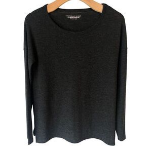 Victorias Secret Sweater Womens XS Henley Gray Knit Pullover Thin Soft Comfort
